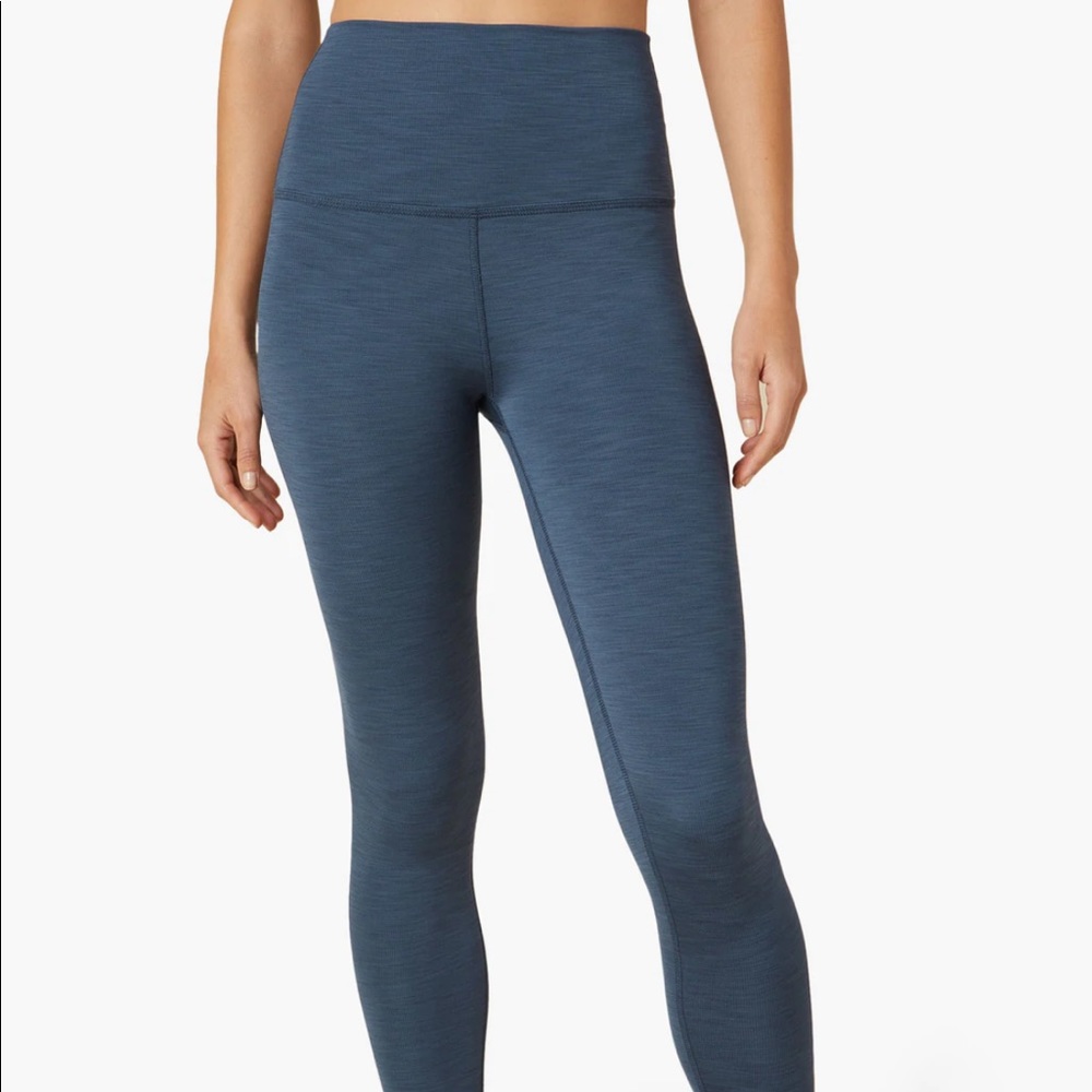 Beyond Yoga Heather Rib High Waisted Midi Legging, Small